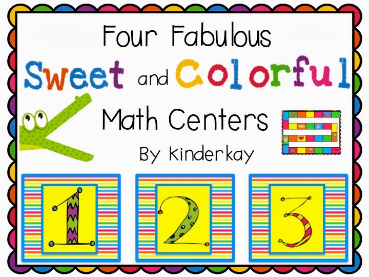 http://www.teacherspayteachers.com/Product/Four-Fabulous-Sweet-and-Colorful-Math-Centers-678016