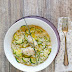 Risotto alle zucchine e limone con tartare di gamberi