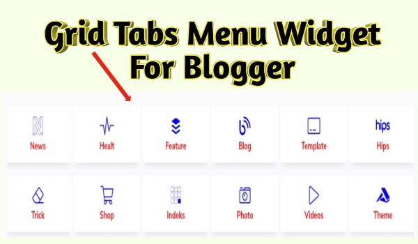 Grid Tabbed Menu Widget For Blogger