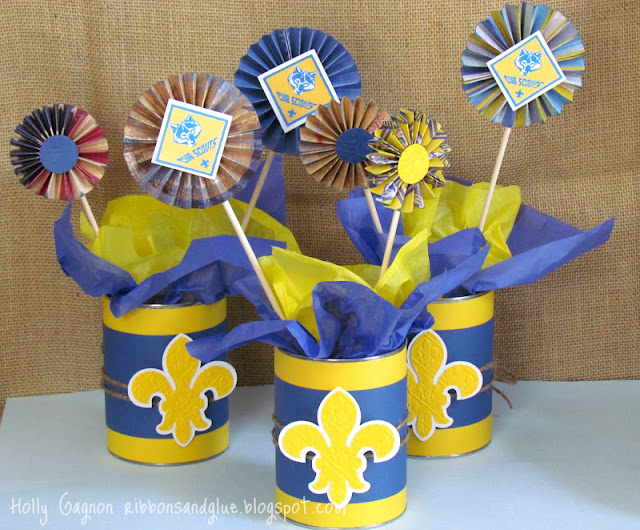 Cub Scout Blue and Gold Centerpieces