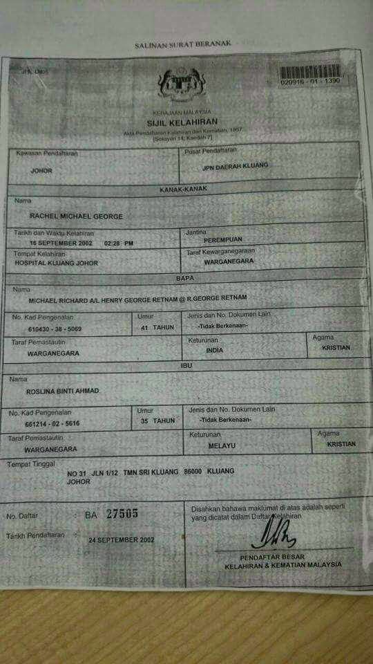 Dokumen Perlu Disediakan Untuk Buat Surat Beranak