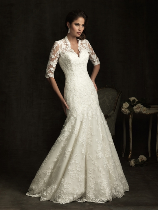 Dress Concept! 55+ Lace Wedding Dress With Sleeves Uk