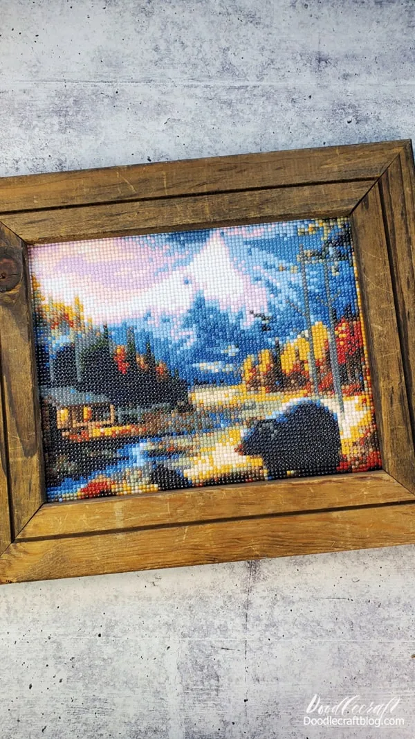 What do you think of the frame finish for diamond art paintings?   Would you finish off a diamond art piece this way?