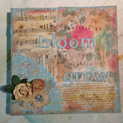 Bloom canvas by Melita Bloomer