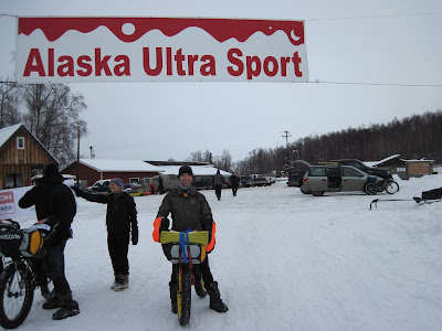 Aaron Fanetti at the start of the 2010 Iditarod Trail Invitational