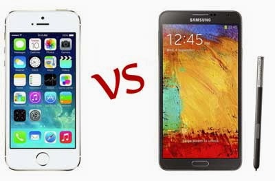 samsung galaxy note 3 vs apple iphone 5S