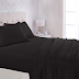 AmazonBasics Lightweight Super Soft Easy Care Microfiber Sheet Set with 16" Deep Pockets - King, Black