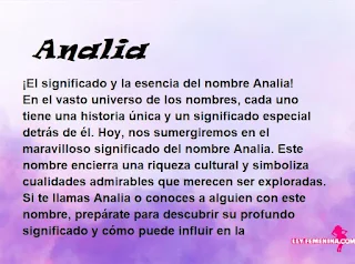 significado del nombre Analia