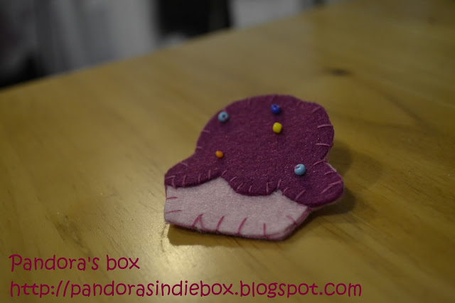 Handmade felt brooch