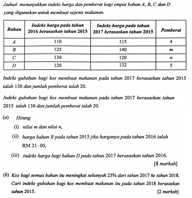 Matematik Tambahan Nombor Indeks