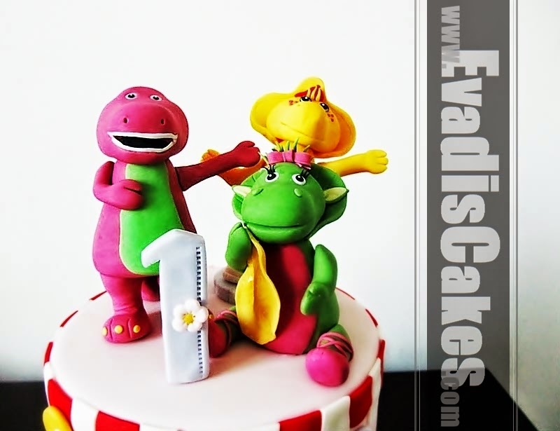 Sugarpaste design for Barney and Friends 