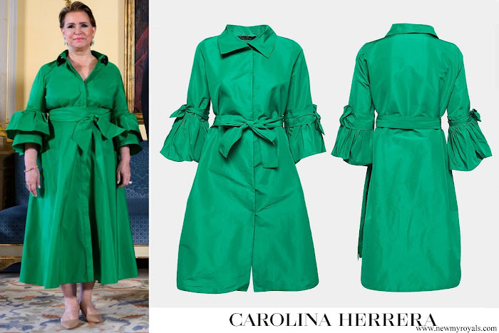 Grand-Duchess-Maria-Teresa-wore-CH-Carolina-Herrera-Green-Taffeta-Belted-Dress.jpg