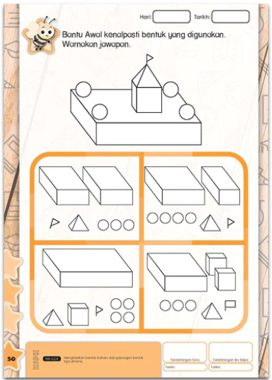 Buku Matematik Awal Latih Tubi Pra Sekolah 6 tahun