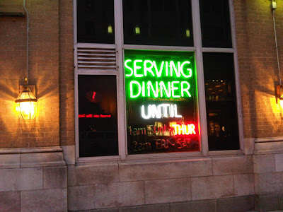 serving dinner until [gap] Thursday