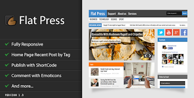 FlatPress - Magazine Blogger Template