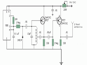 FM Beacon Broadcast Transmitter (88-108 MHz) Circuit 