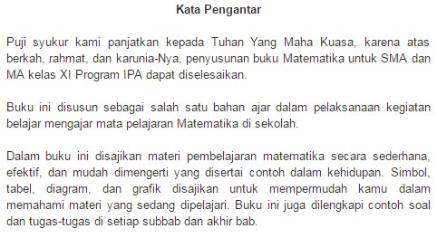 Contoh Kata Pengantar Buku Matematika | Contoh Kata Pengantar