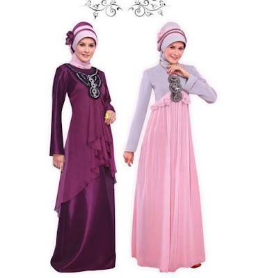 model gamis pesta muslimah