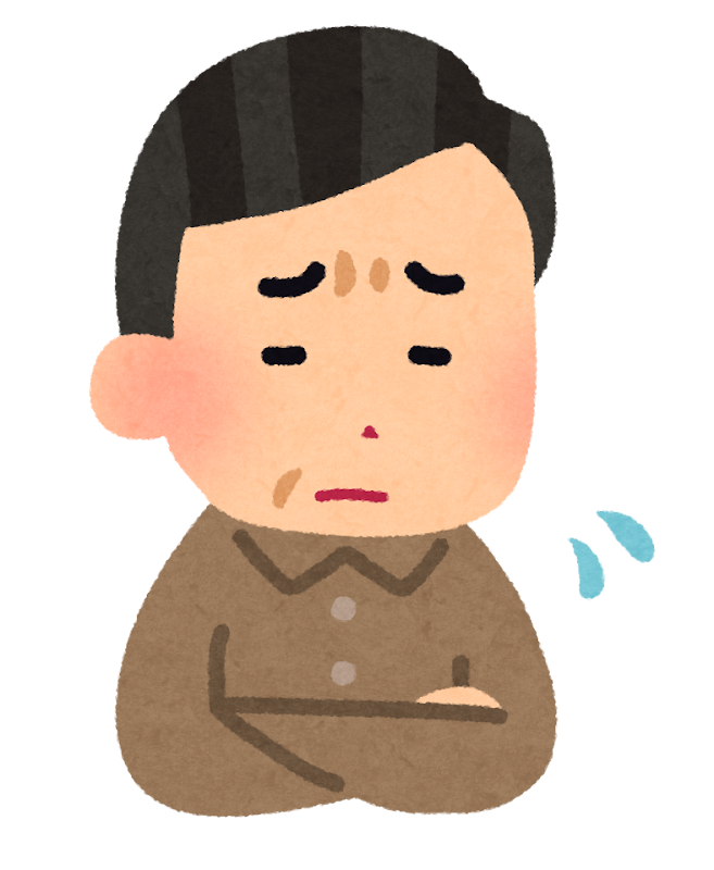 心配している人のイラスト 中年男性 かわいいフリー素材集 いらすとや