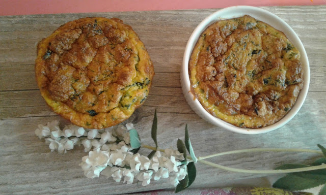 Soufflé de espinacas y salmón ahumado