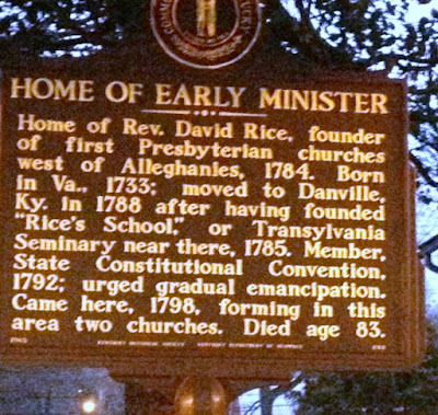 Home of Early Minister - Historical Marker in Greensburg Kentucky