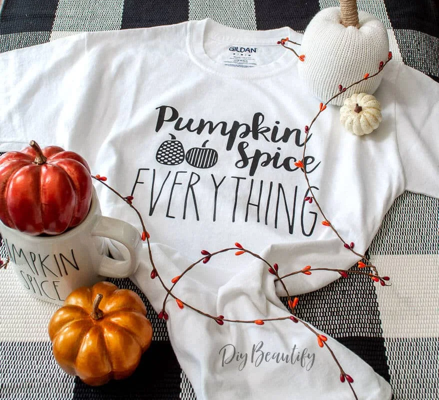 fall tee shirt pumpkin spice