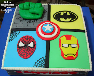 TORTAS  DE SUPERHEROES 