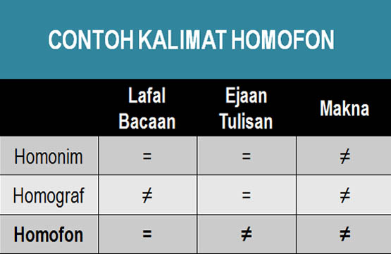 20 Contoh Kalimat Homofon, Kata, dan Pengertiannya 