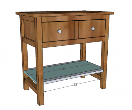 Woodshop Project Plans  Farmhouse  Bedside Table