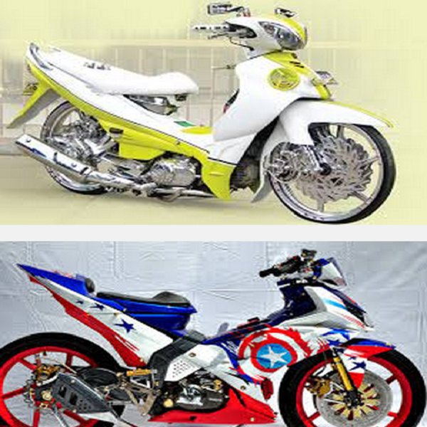 Foto modif jupiter z standar burhan ala road race airbrush 