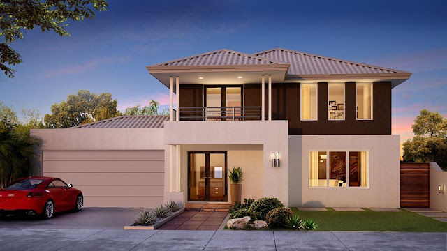 Desain rumah mewah minimalis modern 2 lantai