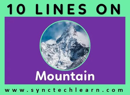 10 lines on mountain in english