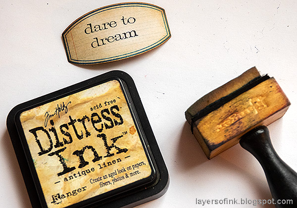 Layers of ink - Altered Bottle Message in a bottle tutorial by Anna-Karin Evaldsson.