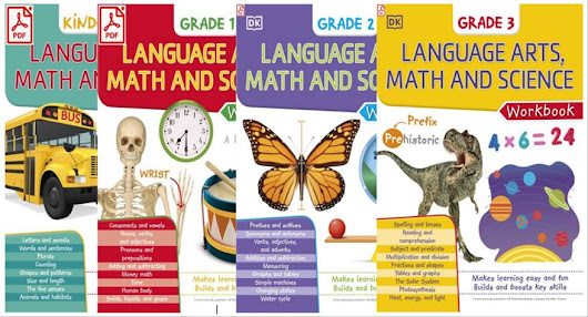 Language Arts Math and Science Workbook Grade K-1-2-3