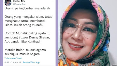 TELAK! Dr. Tifa hajar gembong Buzzer: 'Mereka itulah musuh agama sekaligus musuh negara!'