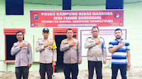 Berantas Peredaran Narkoba, Polsek Garoga Dirikan Posko Kampung Bebas Narkoba di Desa Padang Siandomang