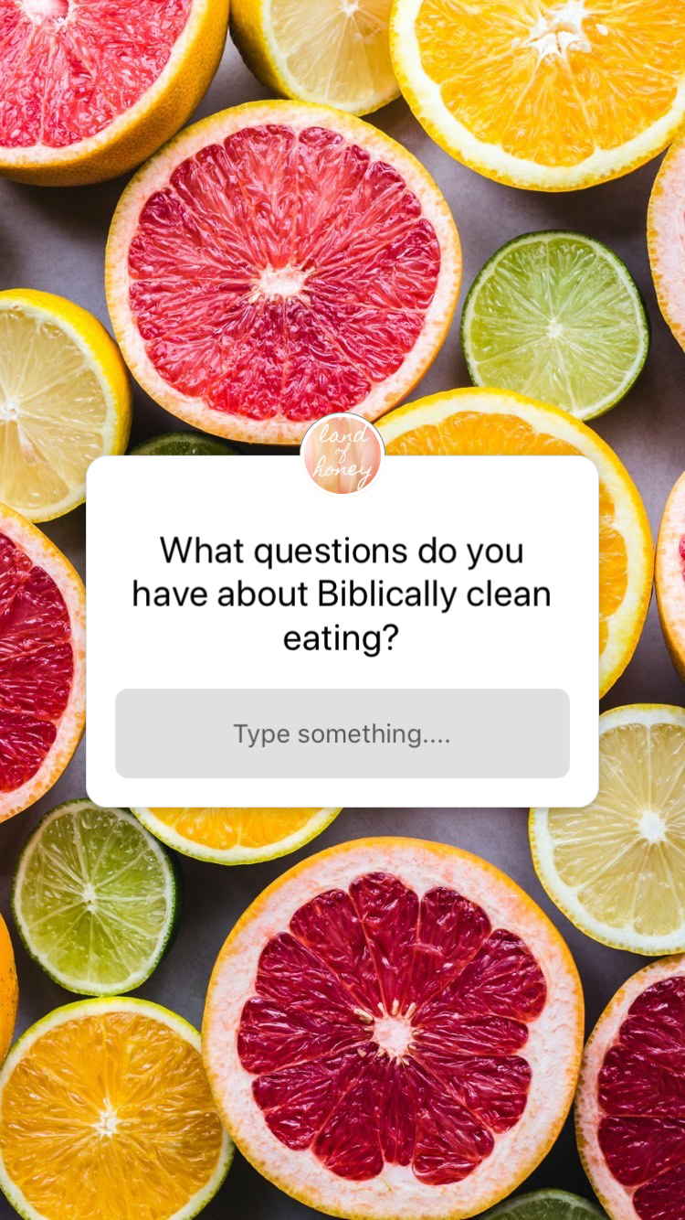 Questions and answers about Biblically clean eating and what Scripture says about what we eat | Land of Honey