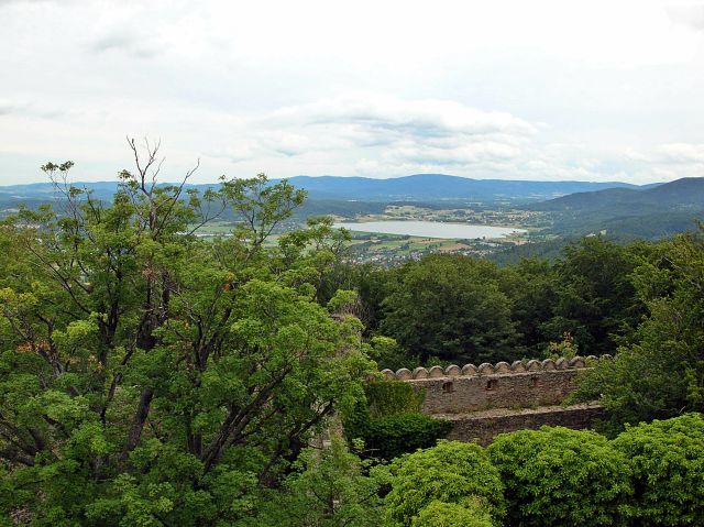 Chojnik, zamek, panorama, Karkonosze