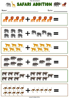 Addition Worksheet for Class 1