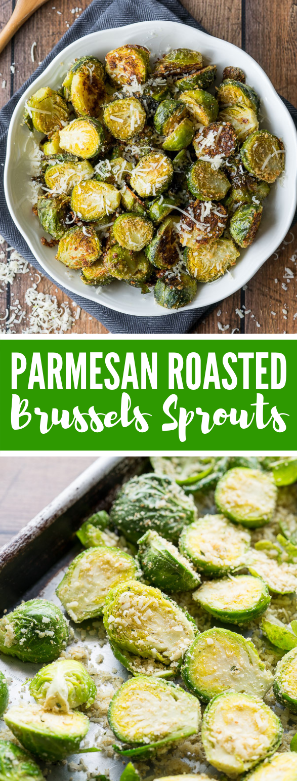 Parmesan Roasted Brussels Sprouts #vegetarian #vegetables