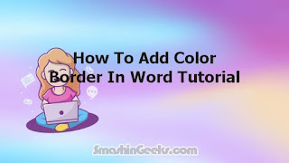 How To Add Color Border In Word Tutorial