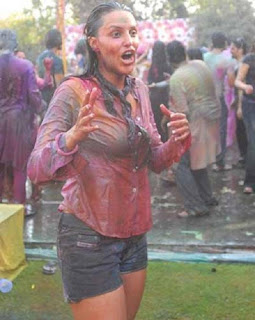 Deshi Sexy Teen College Girl Playing Holi