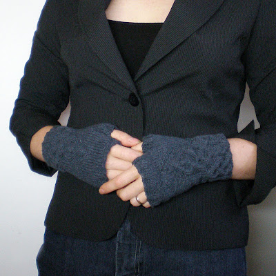 dark grey gothic fingerless gloves wrist warmers arm warmers