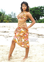 Sanjana, sizzling, in, beach, 