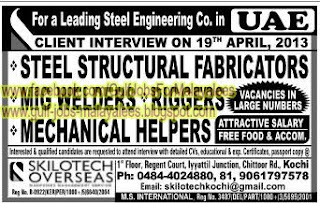 Steel Engineering company jobs for UAE