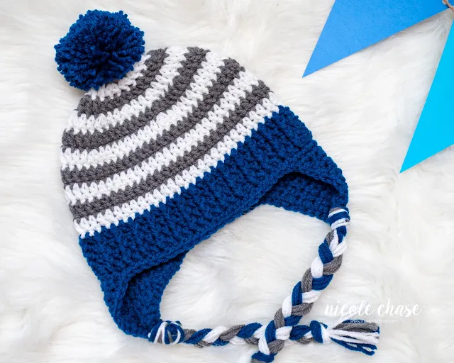 earflap crochet hat