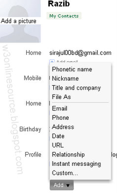 Updated Gmail contacts