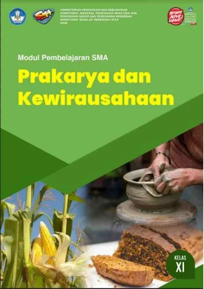 Modul Ajar Prakarya Kelas XI SMA  ini dirancang untuk dilakukan secara mandiri, sinergi, dan gradasi.   Pembelajaran secara mandiri artinya pembelajaran yang dilaksanakan sesuai minat dan kemampuan peserta didik dengan supervisi dari guru atau sekolah melalui pembelajaran berbasis proyek (Project Based Learning) ataupun pembelajaran penemuan (Discovery Learning).  Pembelajaran sinergi adalah model pembelajaran yang membuka kesempatan bagi peserta didik dan sekolah untuk bekerjasama dengan dunia usaha/dunia kerja yang ada di lingkungannya meliputi kegiatan kunjungan ataupun magang.  Pembelajaran dilaksanakan secara gradasi yaitu dimulai sejak pendidikan dasar dengan orientasi pengembangan lifeskill dan homeskill serta berorientasi pada home industry untuk tingkat pendidikan menengah. Kurikulum Prakarya terdiri dari empat bagian kompetensi yaitu   observasi dan eksplorasi,  desain/perancangan,  produksi, serta  refleksi dan evaluasi Berikut ini Modul Ajar Prakarya Kelas XI SMA , yang dapat anda unduh walau  belum sesuai dengan struktut modul ajar kurikulum merdeka namun sangat bagus karena di cetak dan diperbanyak oleh kemdikbudristek, sehingga layak di jadikan rujukan untuk di modifikasi sesuai karakteristik peserta didiknya masing-masing;