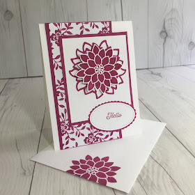 The May Flowers Framelit was used to create the die cut framing the fussy cut stamped flower.