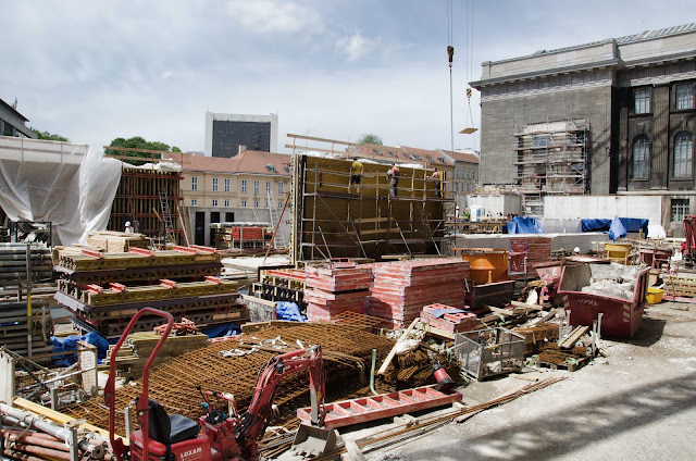 Baustelle Empfangsgebäude für die Museumsinsel, James-Simon-Galerie, Pergamon Museum, Am Kupfergraben, Bodestraße 1-3, 10178 Berlin, 02.06.2015